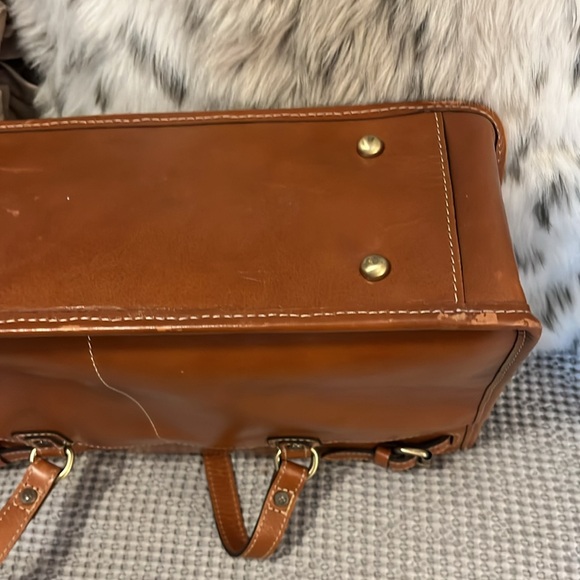 Patricia Nash Tan Light Cognac Brown Leather Olivenzia Tote Bag - Picture 7 of 16